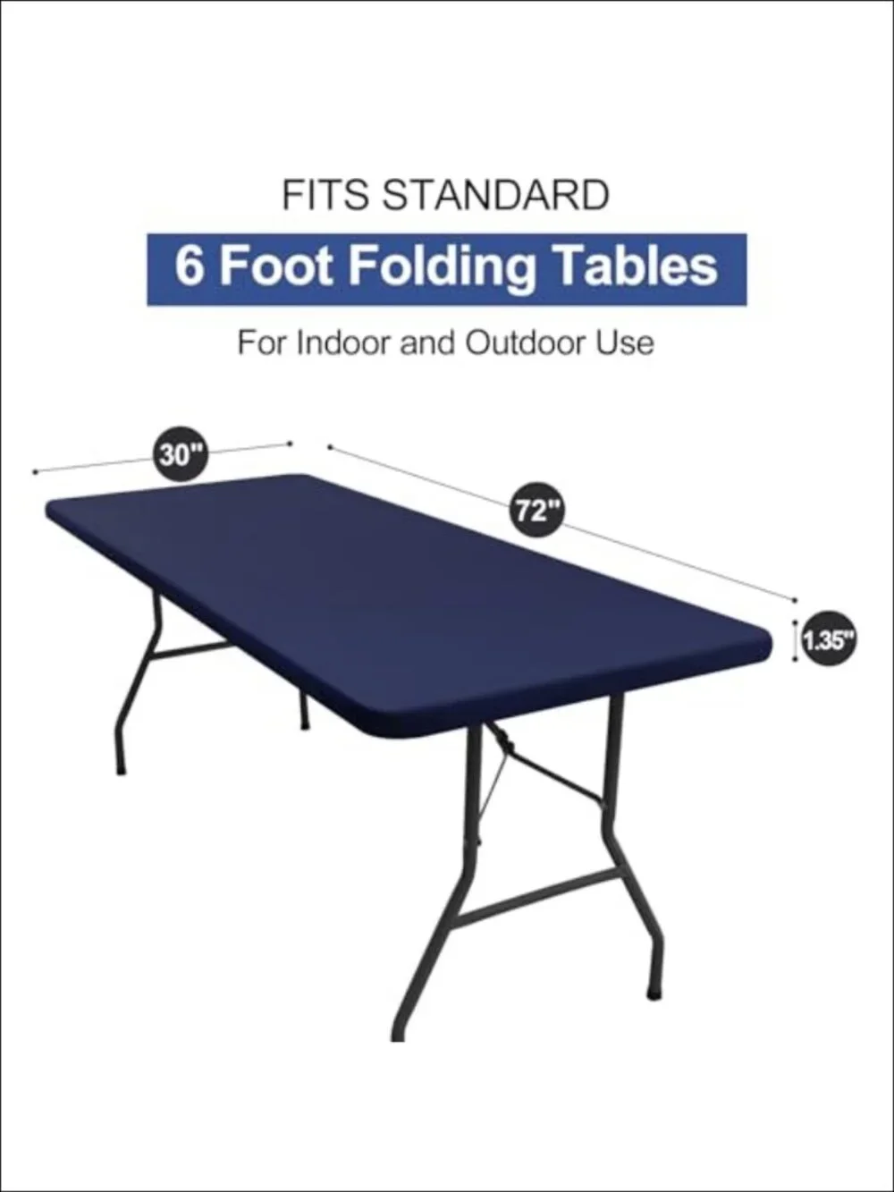 2 Pack Fitted Tablecloth Rectangle Elastic Edge Polyester Water Resistant